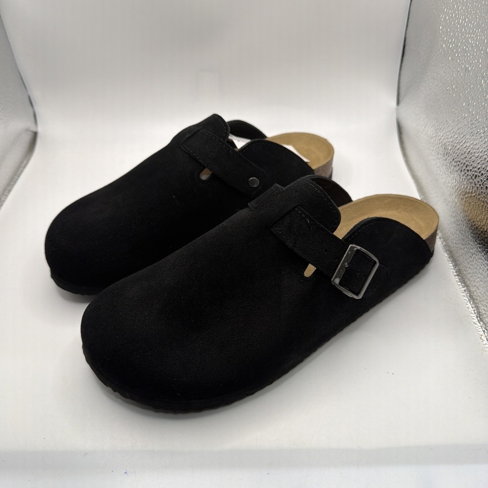 Khombu Men's Damian Clogs. Durable Suede Black Color Size 11. New